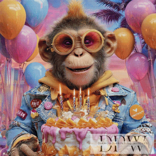 Happy Birthday by Luna 90x90cm mit 280 Farben DPW-3097