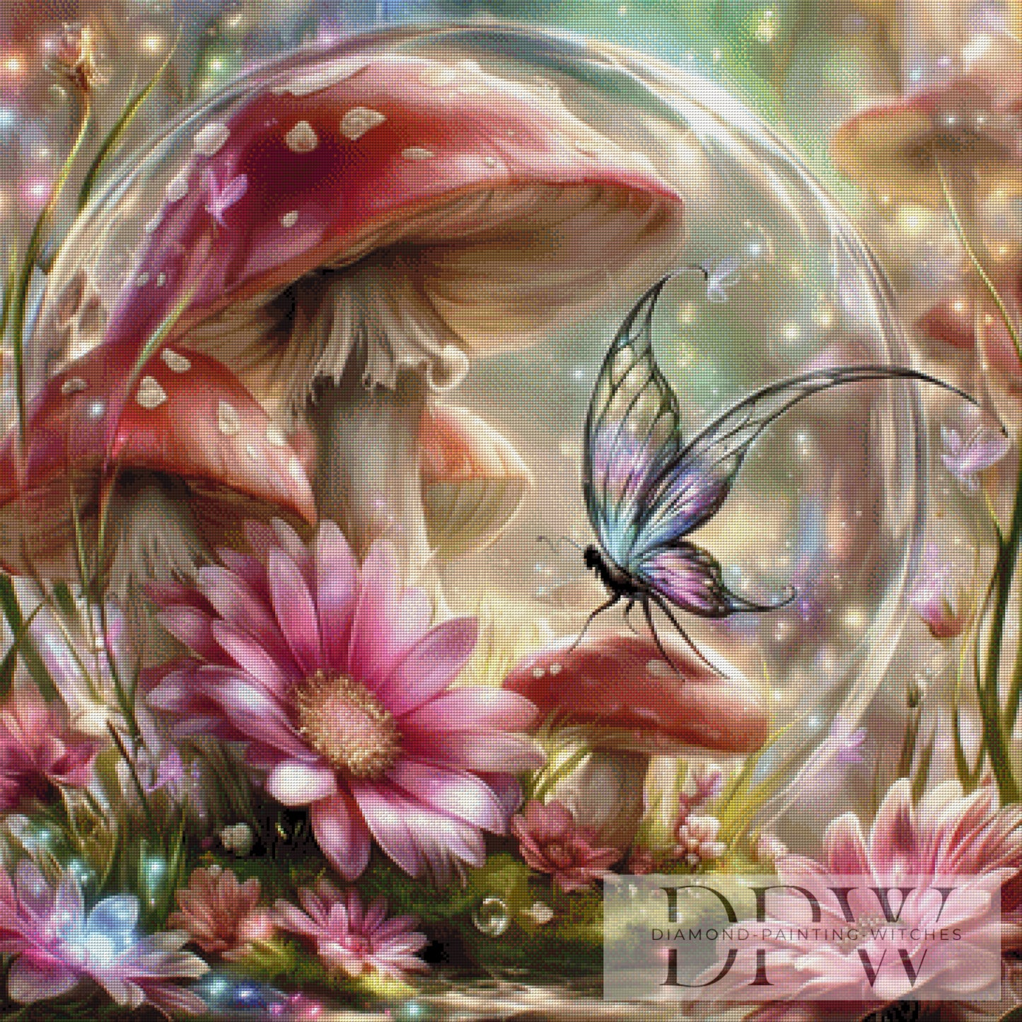 Fliegenpilzpause by Sweet_Loco_AI 90x90cm mit 280 Farben DPW-309