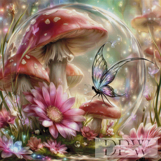 Fliegenpilzpause by Sweet_Loco_AI 90x90cm mit 280 Farben DPW-309