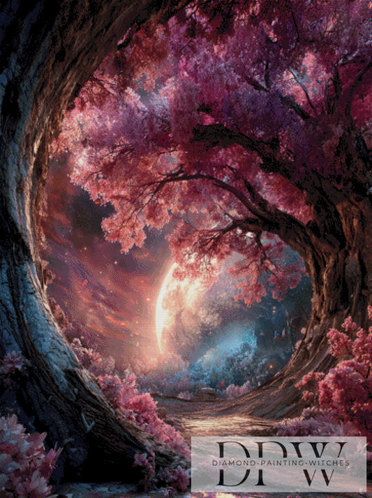 Kirschblütentunnel by Elly_A.I  90x120cm mit 190 Farben DPW-3102