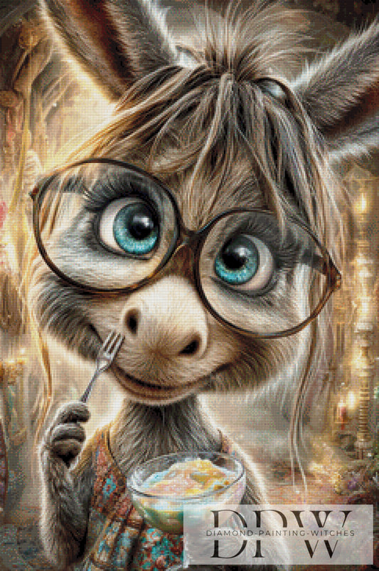 Pudding mit Gabel by Elly_A.I  60x90cm mit 210 Farben DPW-3110