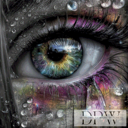 Tränen by Elly_A.I  70x70cm mit 190 Farben DPW-3112