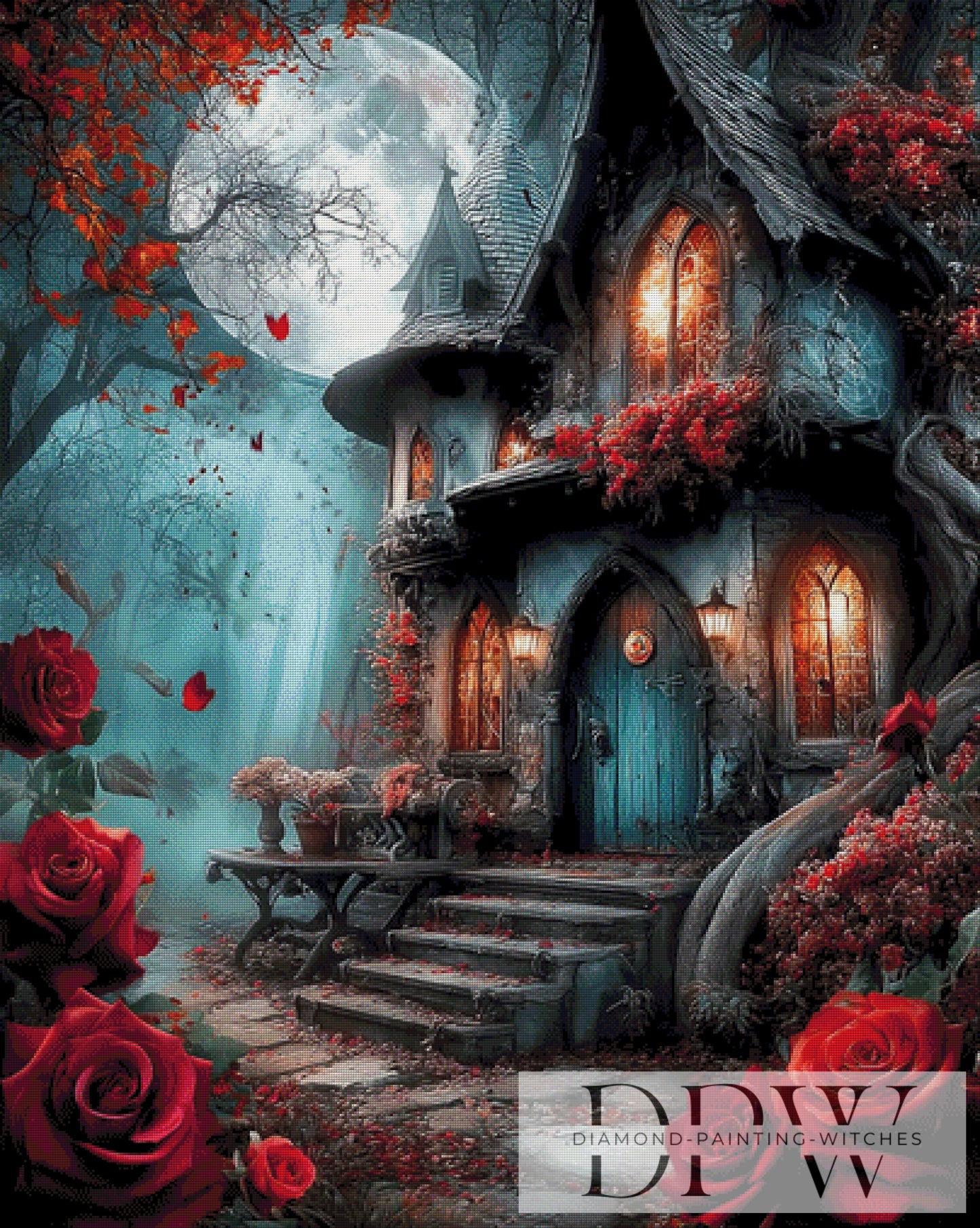 Das Hexenhaus by Elly_A.I  100x125cm mit 250 Farben DPW-3116