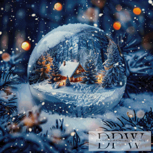 Schneekugel by theA.art 80x80cm mit 190 Farben DPW-3128