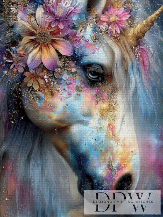 Lunella das kleine Einhorn by theA.art 75x100cm mit 290 Farben DPW-3129