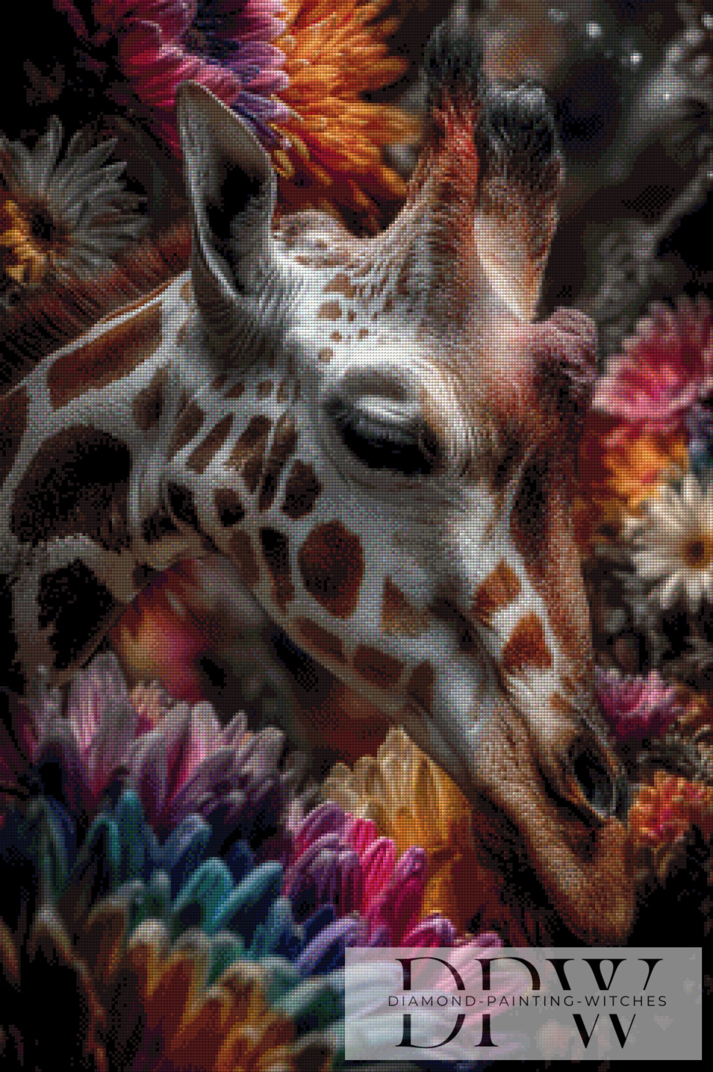 Gundula Giraffe by theA.art 60x90cm mit 210 Farben DPW-3135