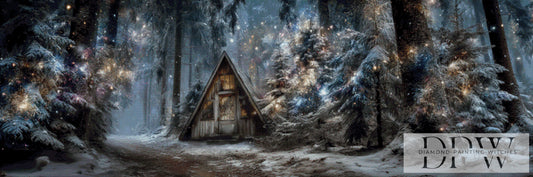 Zauberhütte im Märchenwald by theA.art 180x60cm mit 130 Farben DPW-3138