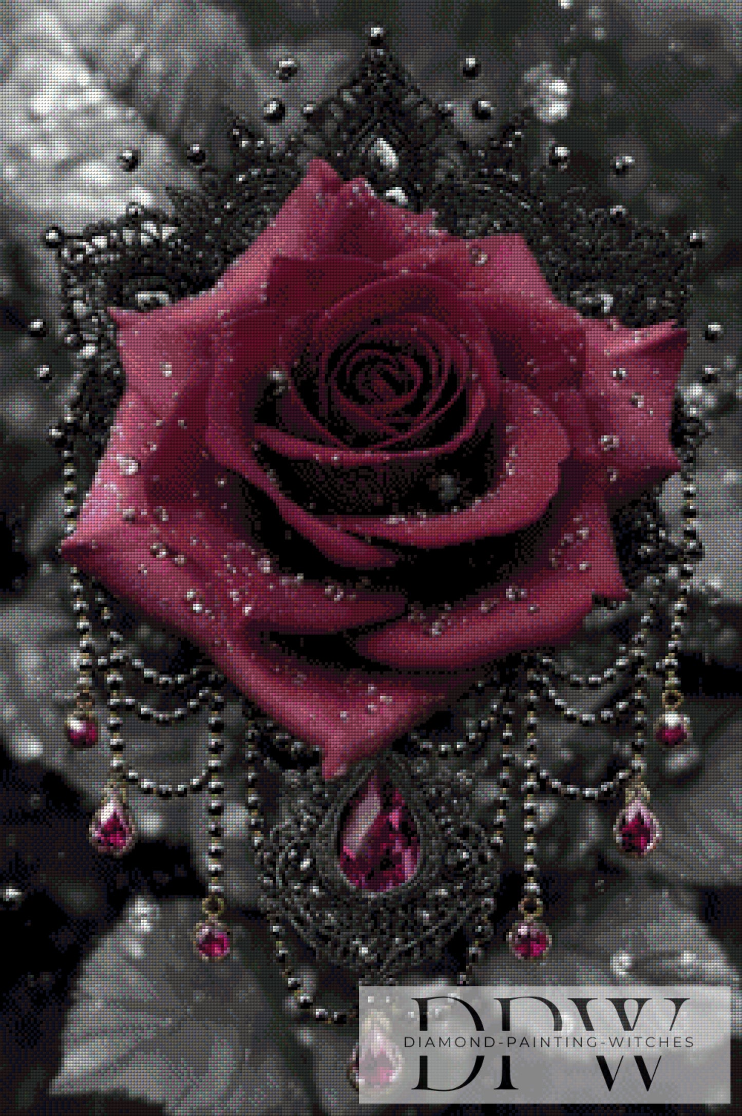 Herz aus Rubin by theA.art 60x90cm mit 95 Farben DPW-3147