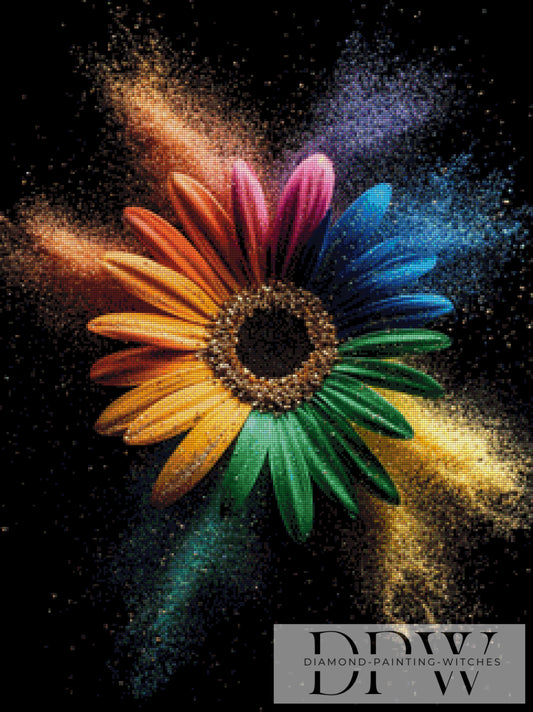 Regenbogen Gerbera by theA.art 60x80cm mit 270 Farben DPW-3151