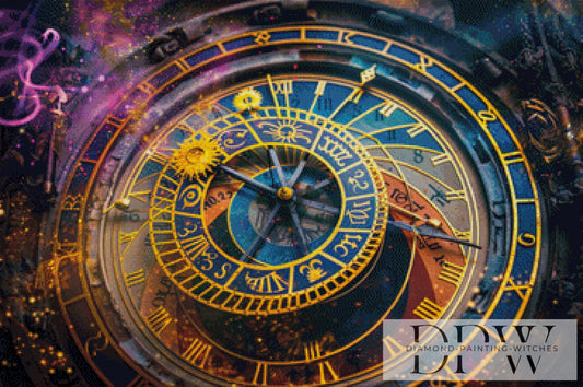 Astro Clock by theA.art 90x60cm mit 270 Farben DPW-3152