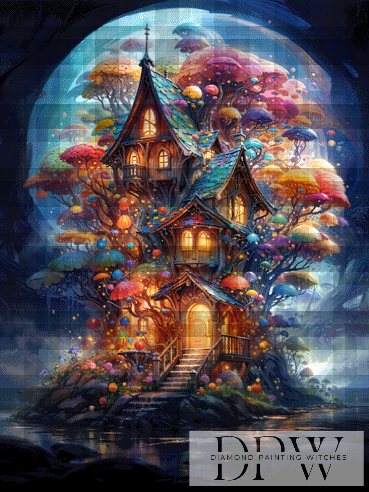 Magic Treehouse by Pixxel Pics 90x120cm mit 370 Farben DPW-3155