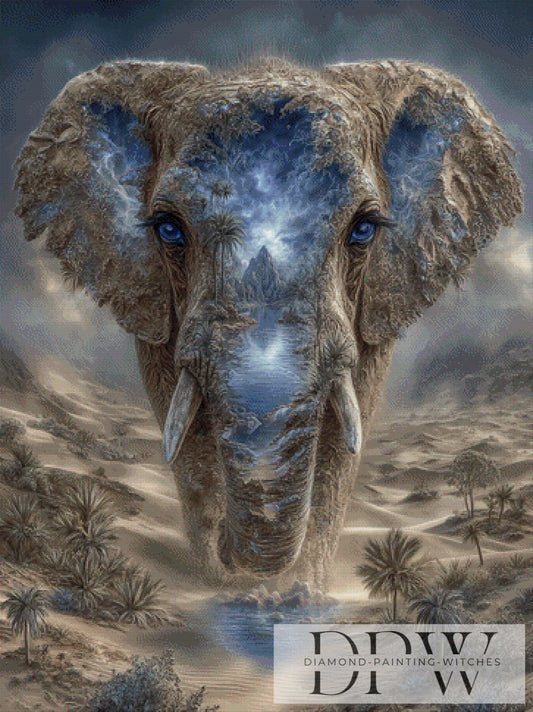 Elephant desert by Pixxel Pics 90x120cm mit 105 Farben DPW-3157