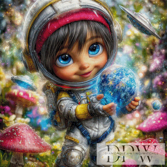 Kleiner Astronaut by CreatiVart 90x90cm mit 390 Farben DPW-3173