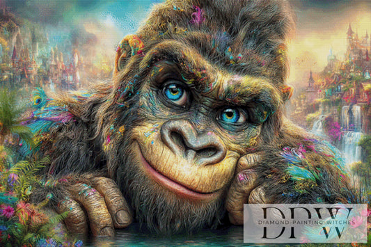 Gorilla Gerd by CreatiVart 120x80cm mit 350 Farben DPW-3174