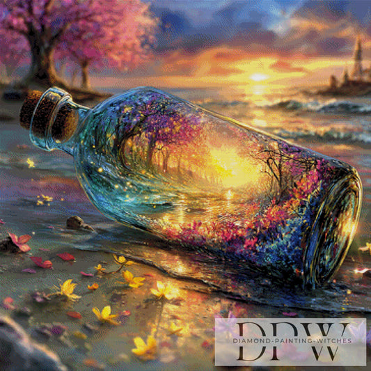 Message in a Bottle by CreatiVart 90x90cm mit 310 Farben DPW-3176