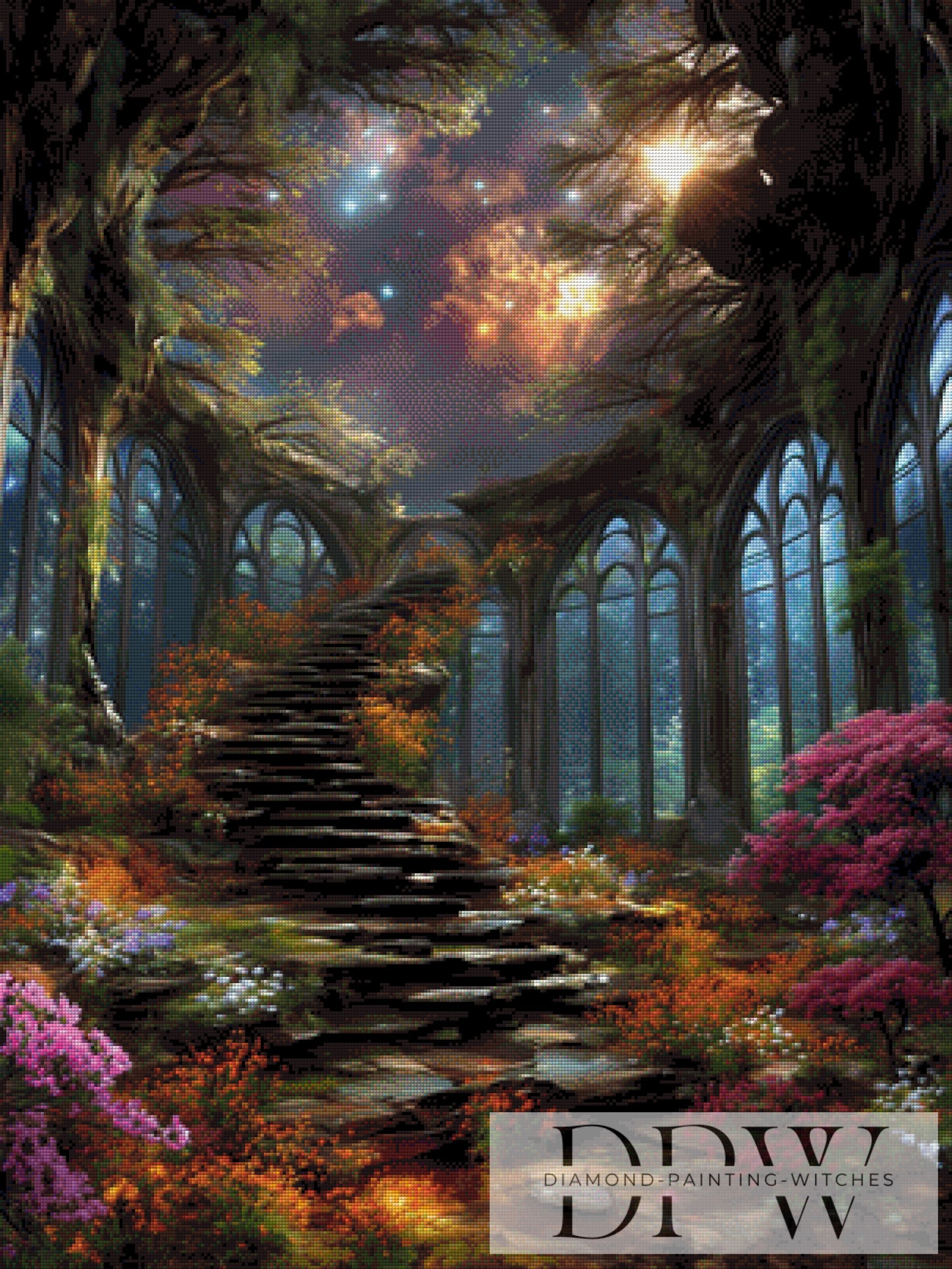 Lost Steintreppe by QN 75x100cm mit 270 Farben DPW-3182