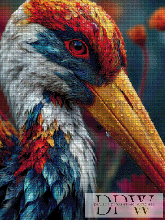 Colorful Storch by QN 60x80cm mit 260 Farben DPW-3184