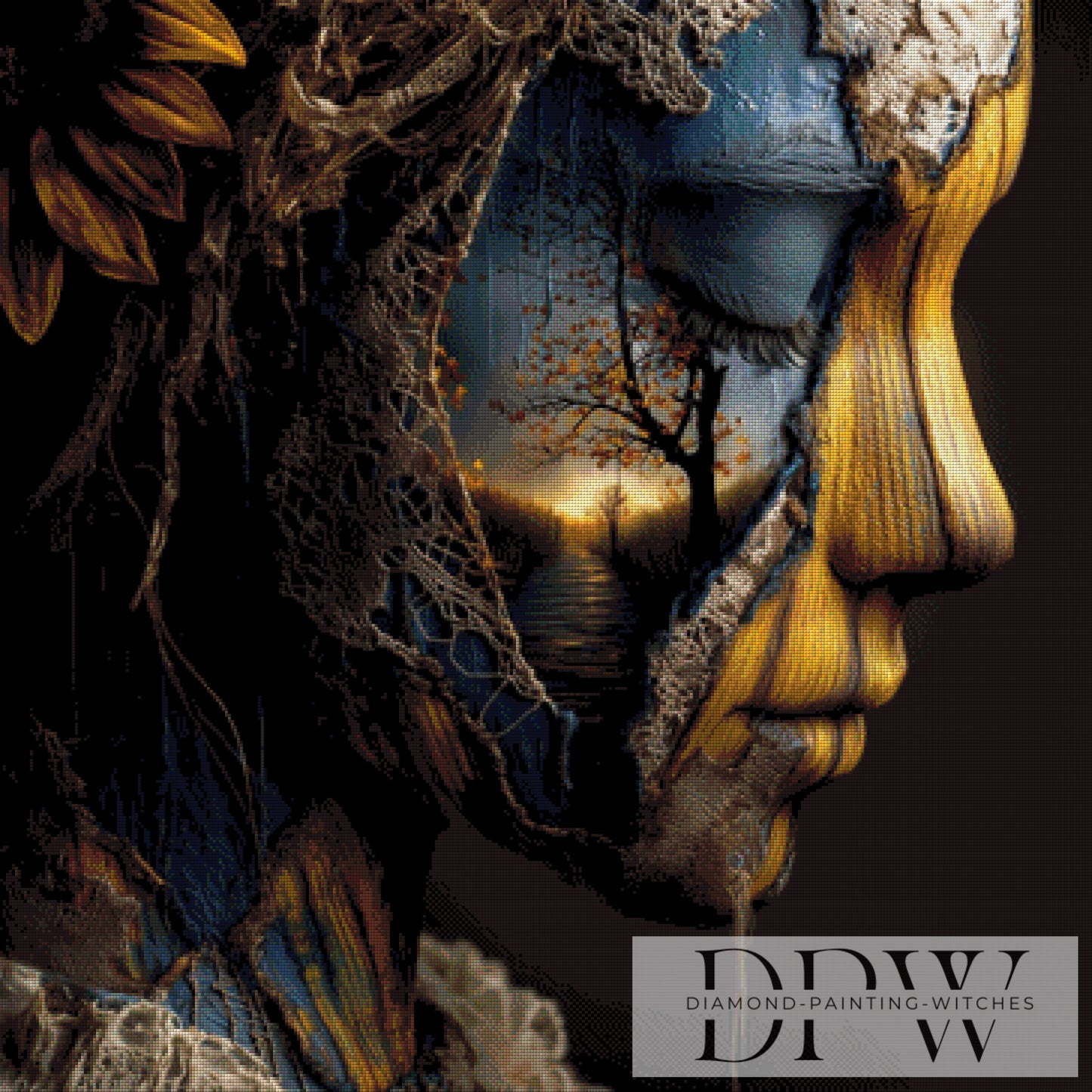 Seelenbaum by QN 90x90cm mit 145 Farben DPW-3189