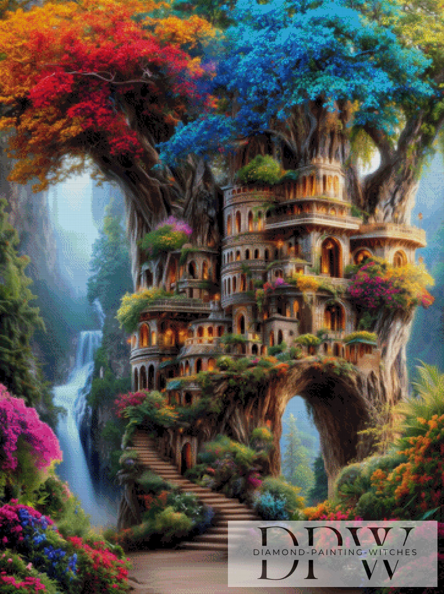 Baumhaus by QN 90x120cm mit 370 Farben DPW-3192