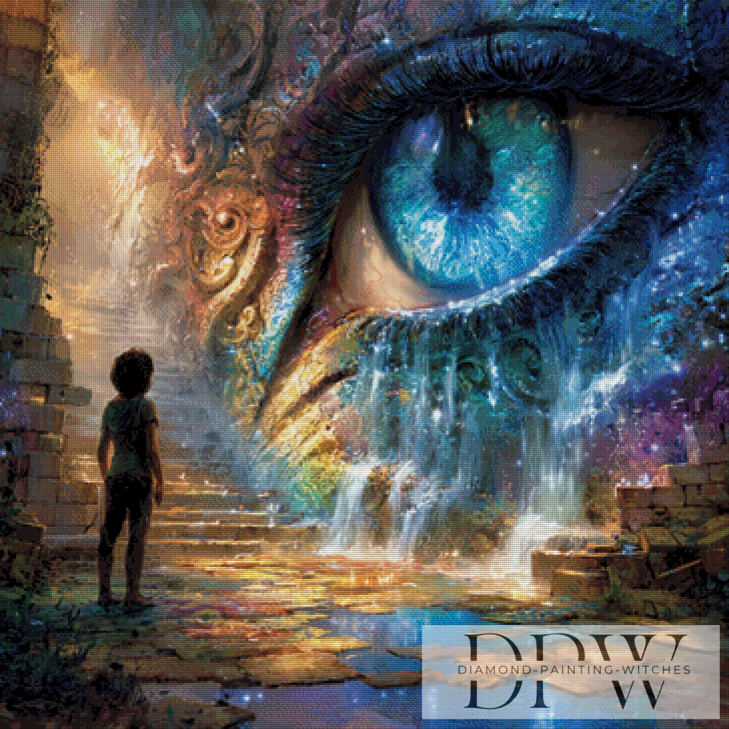 Wachendes Auge by Casalla Vendetta 90x90cm mit 290 Farben DPW-3205