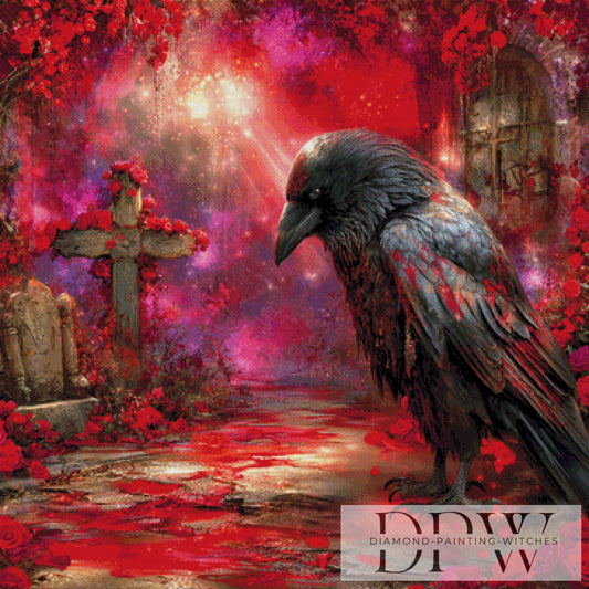 Red Crow by Casalla Vendetta 90x90cm mit 240 Farben DPW-3206