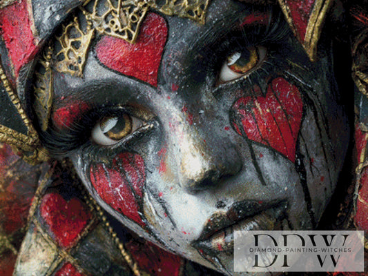 Queen of hearts by Casalla Vendetta 100x75cm mit 222 Farben DPW-3208