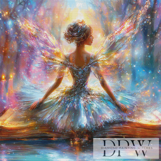 Glitzer Glücksfee by Elly_A.I. 90x90cm mit 330 Farben DPW-3214