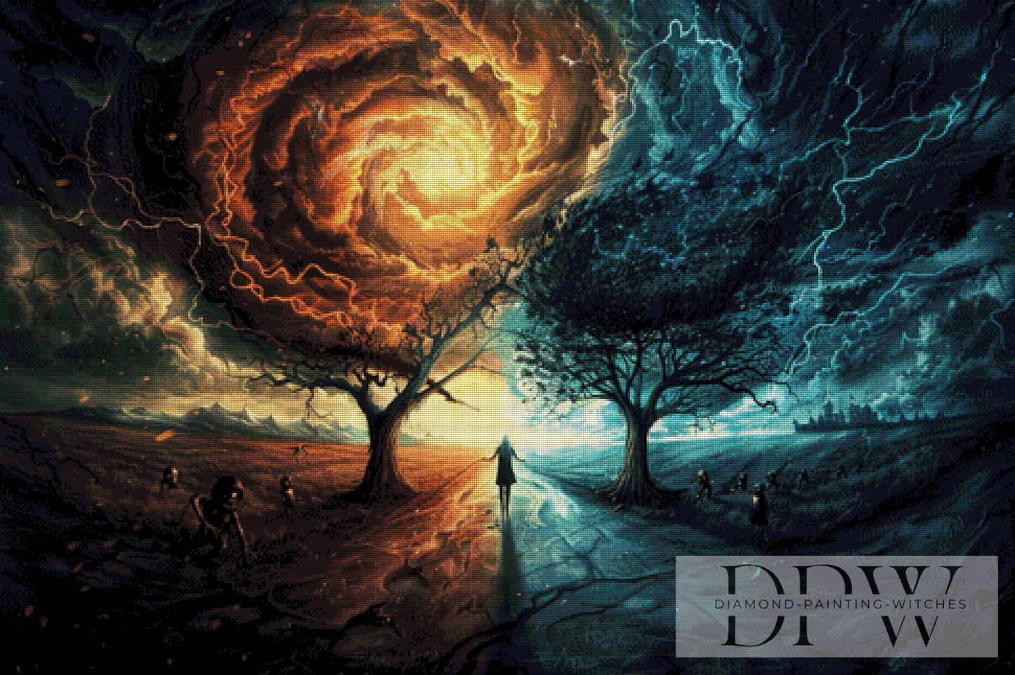 Duell der Elemente by theA.art 120x80cm mit 190 Farben DPW-2196