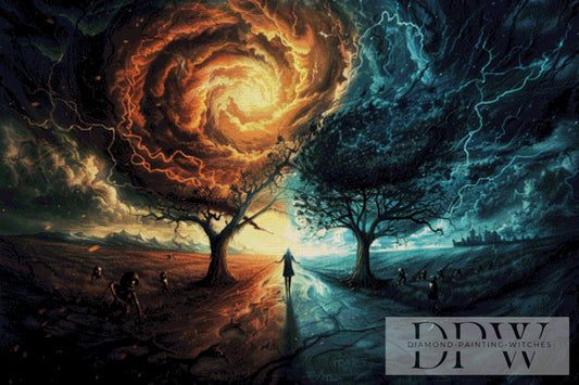 Duell der Elemente by theA.art 120x80cm mit 190 Farben DPW-2196