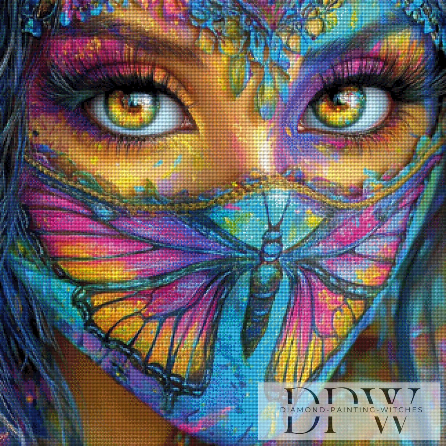 Butterfly Mask by CreatiVart 80x80cm mit 360 Farben DPW-3227