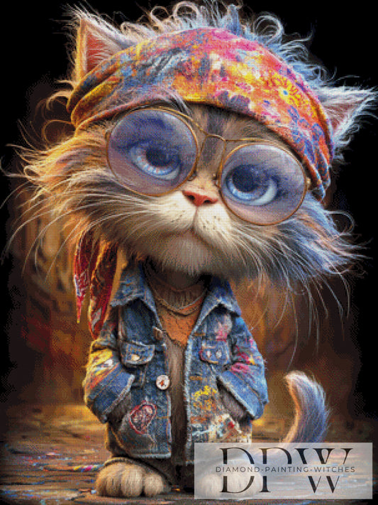 Brudi Cat by CreatiVart 75x100cm mit 300 Farben DPW-3238