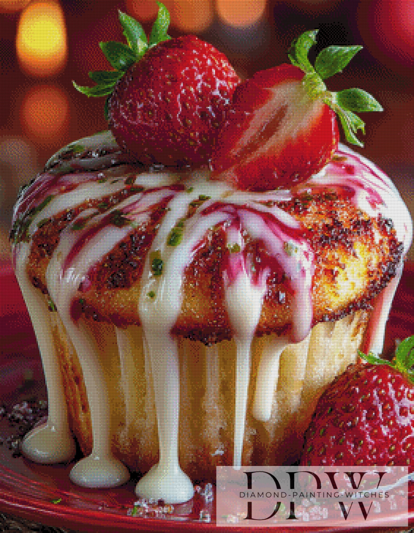 Strawberry Muffin by CreatiVart 70x90cm mit 300 Farben DPW-3239