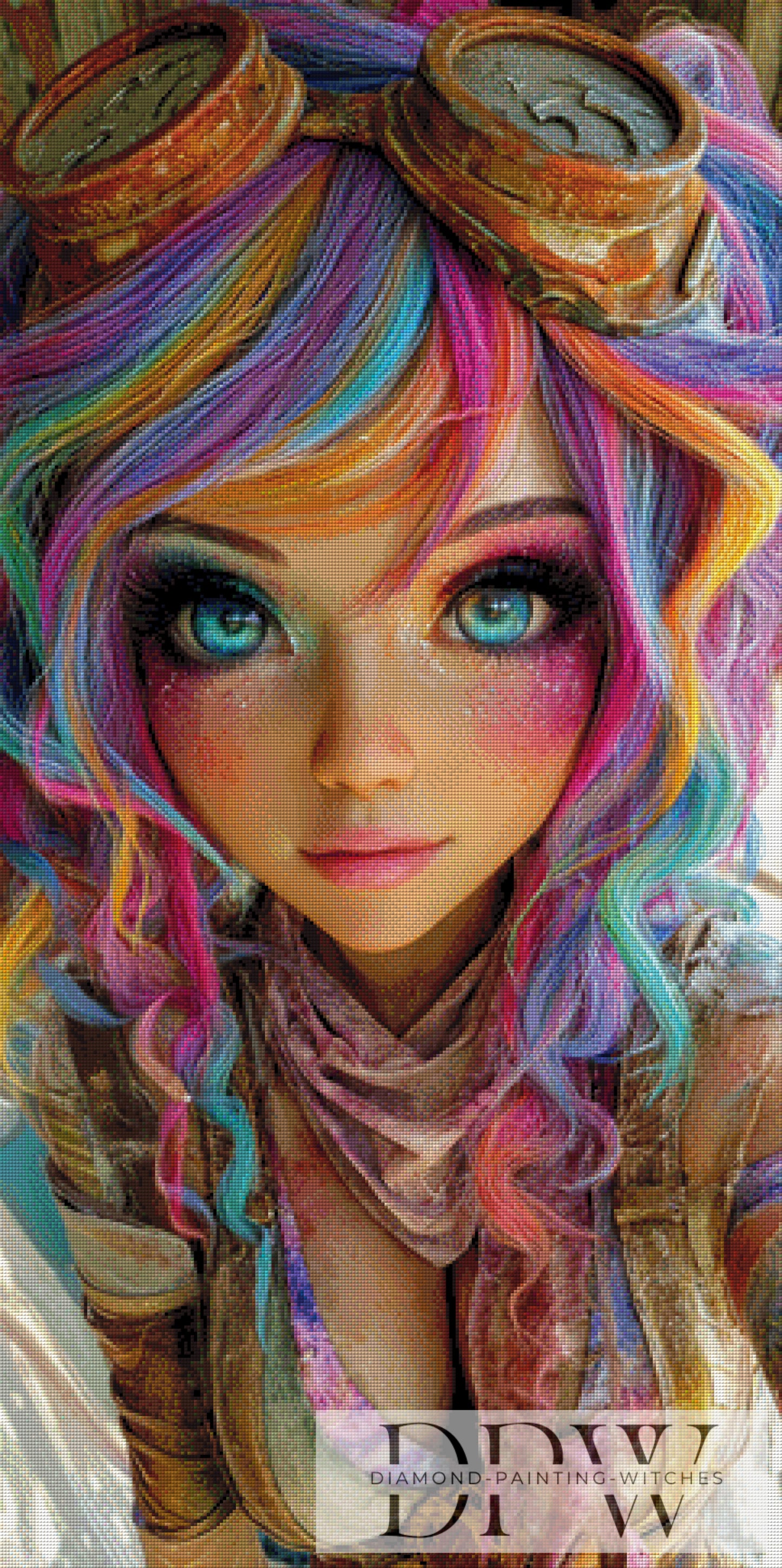 Rainbow Steampunk II  by CreatiVart 60x120cm mit 380 Farben DPW-3240