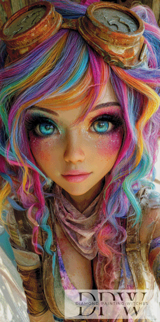 Rainbow Steampunk II  by CreatiVart 60x120cm mit 380 Farben DPW-3240