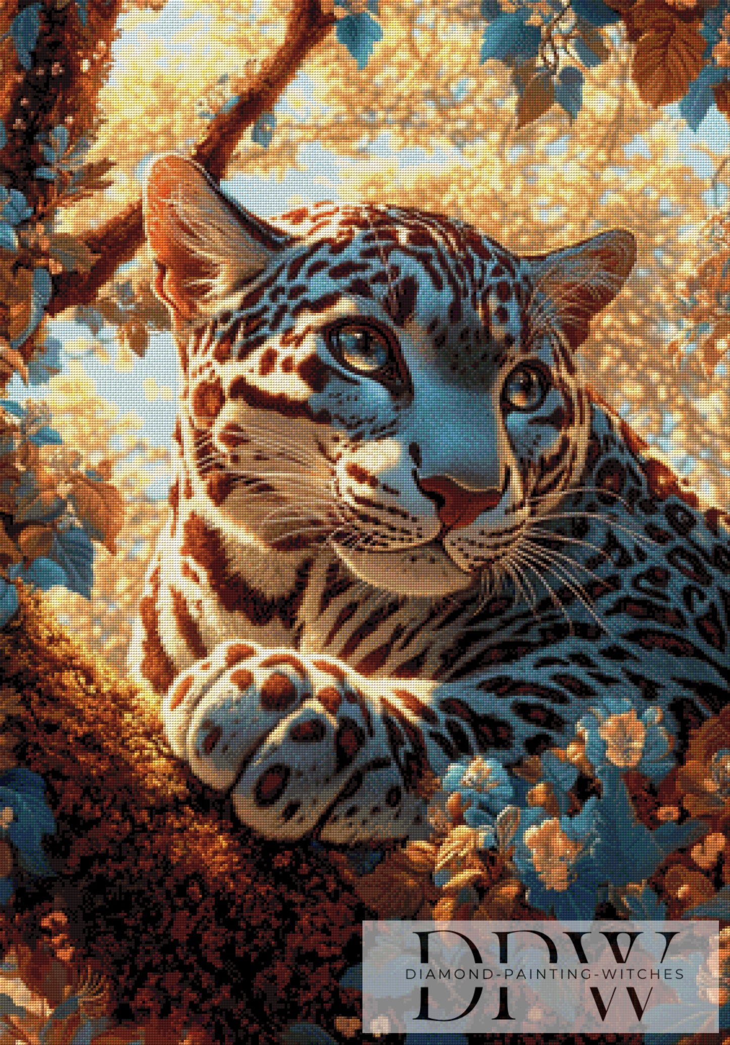 Großkatze by Lisa Morgan 70x100cm mit 190 Farben DPW-3244