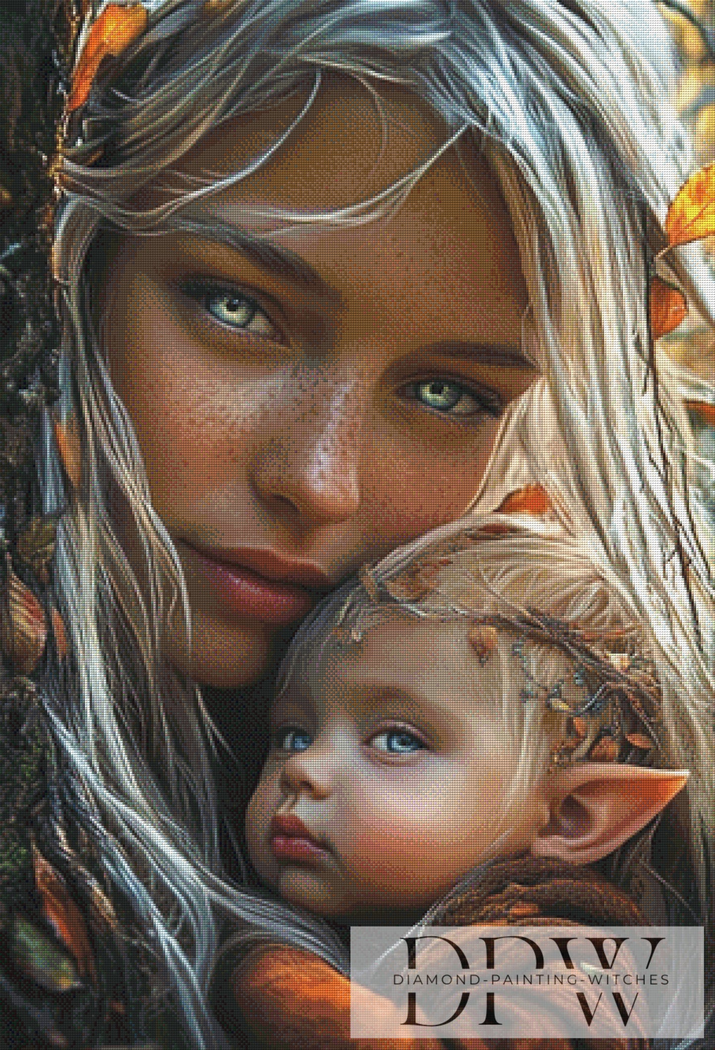 Elfen Mama by Lisa Morgan 75x100cm mit 190 Farben DPW-3249