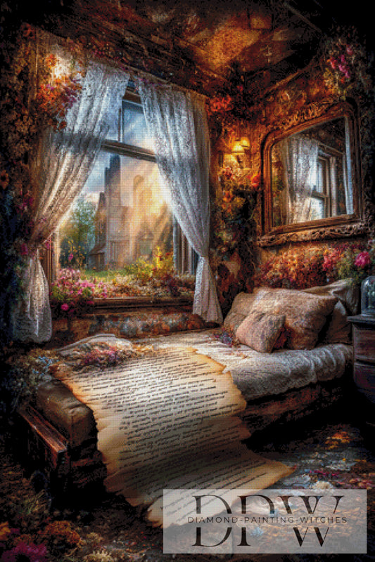 Vintage Schlafzimmer by ellufija 80x120cm mit 250 Farben DPW-324