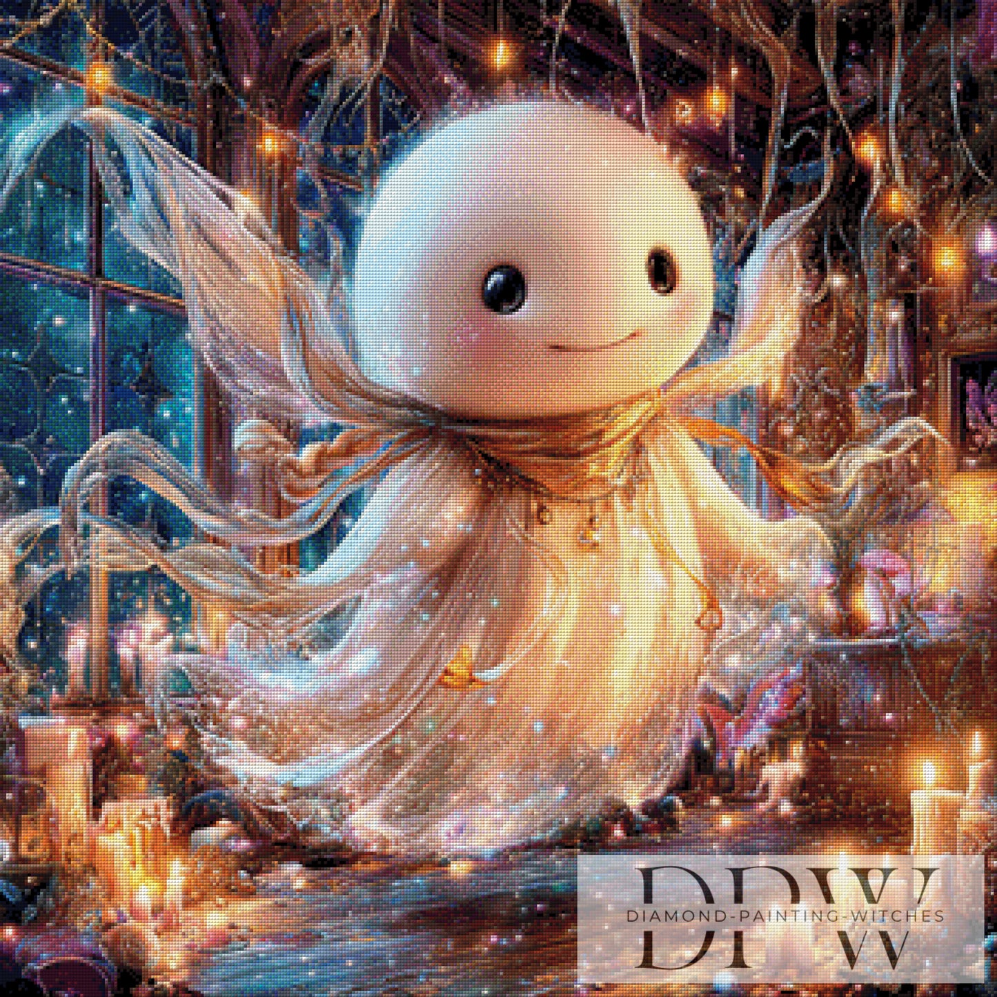 Poltergeist by Lisa Morgan 80x80cm mit 270 Farben DPW-3254