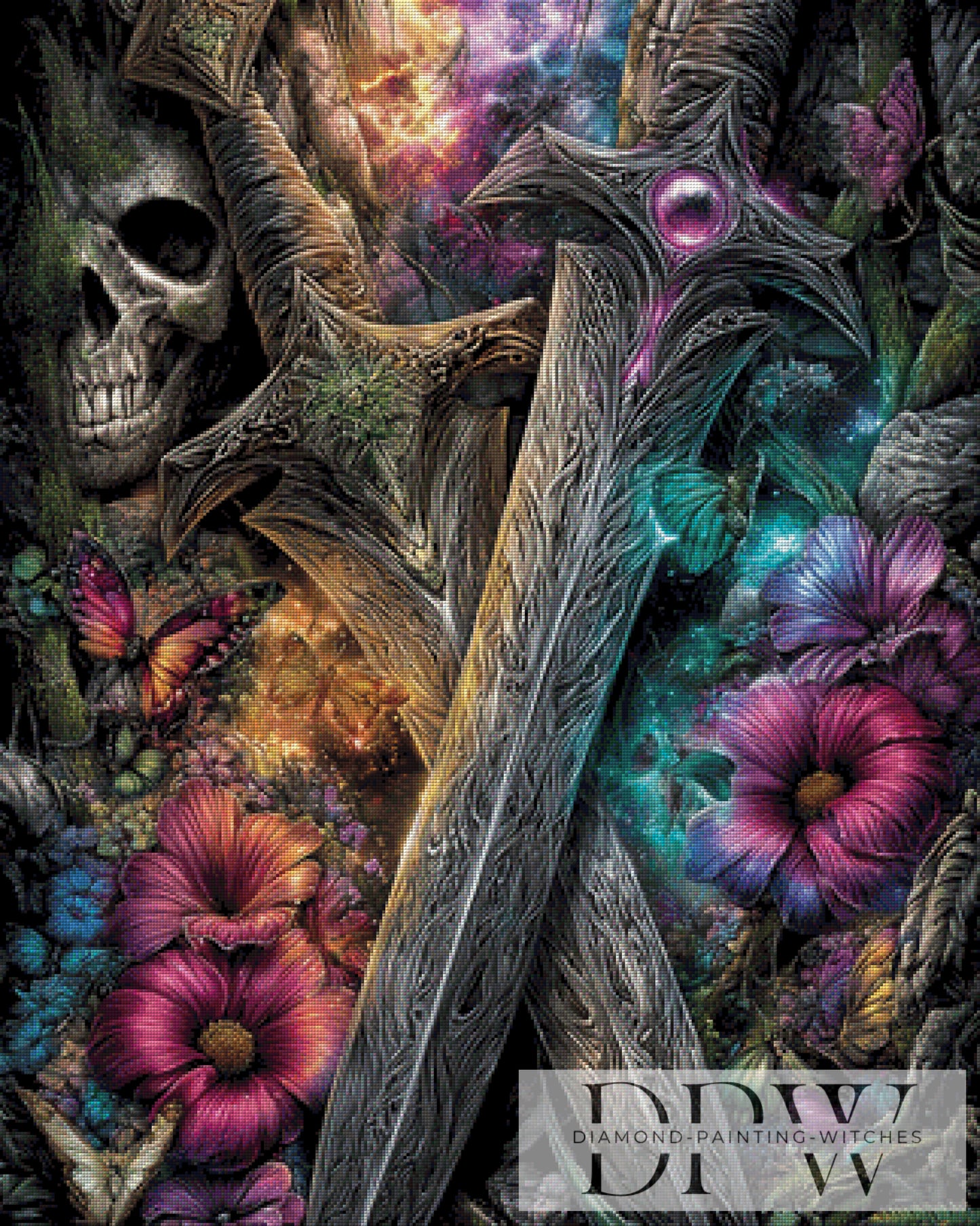 Crossed Swords by Sweet_Loco_AI 80x100cm mit 270 Farben DPW-3259