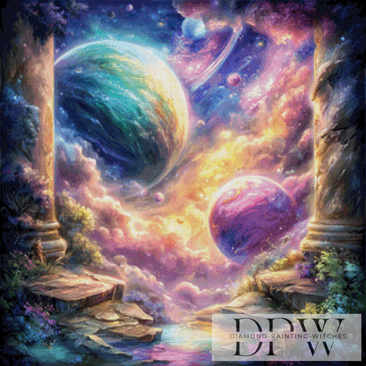 Säulen des Kosmos by Sweet_Loco_AI 80x80cm mit 270 Farben DPW-3265