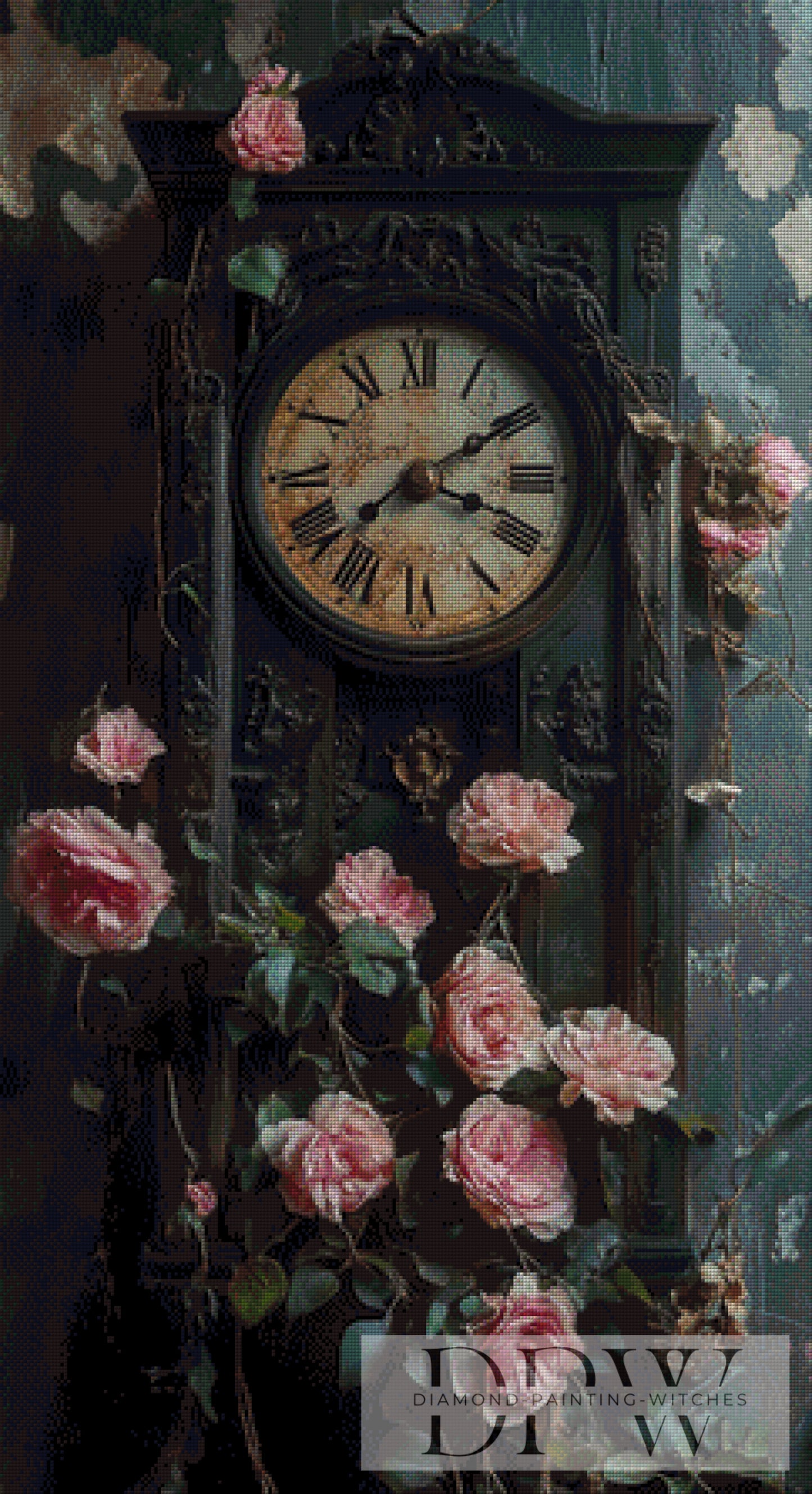 Old Clock by theA.art 60x110cm mit 120 Farben DPW-330