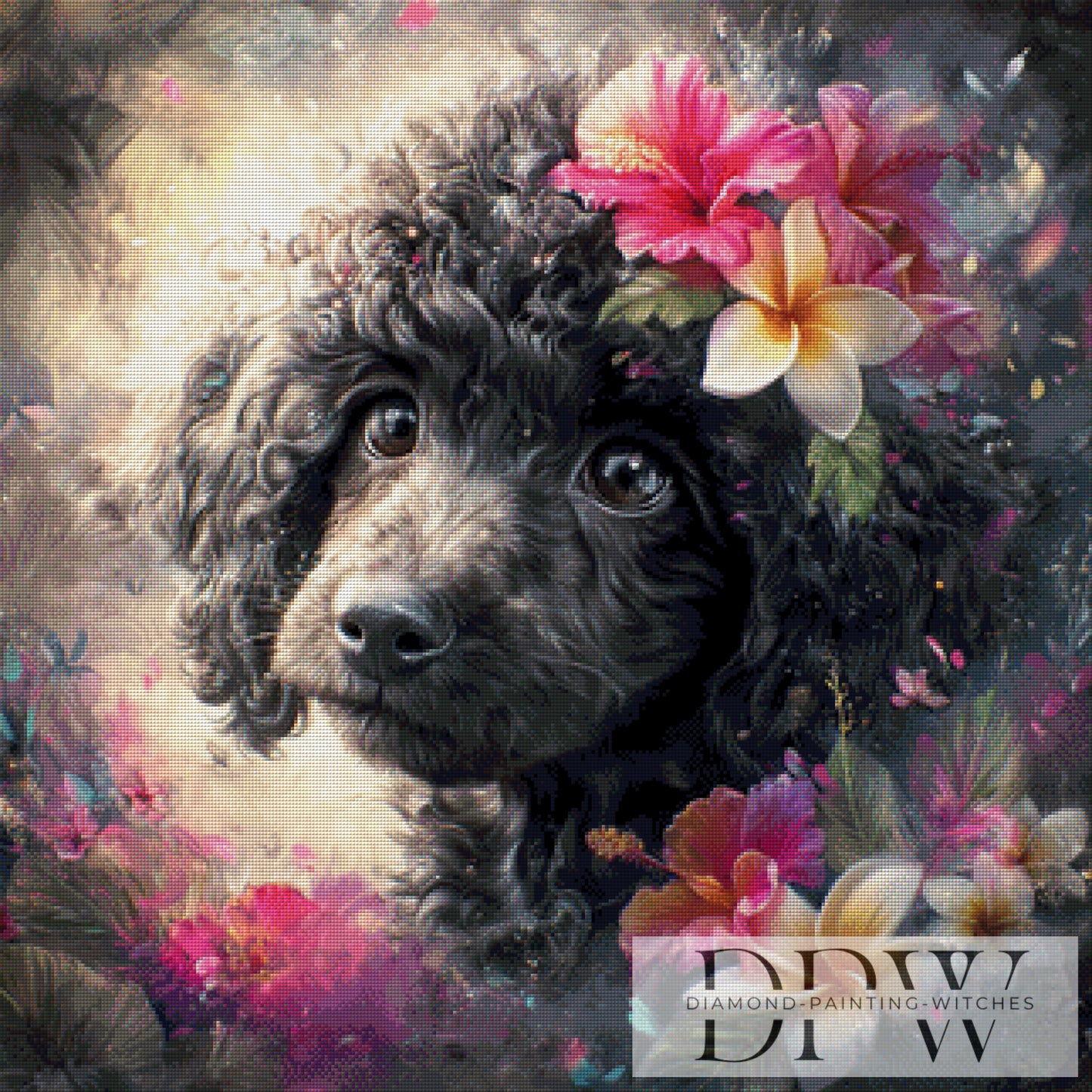 Frangipudel I by ellufija 80x80cm mit 260 Farben DPW-3313