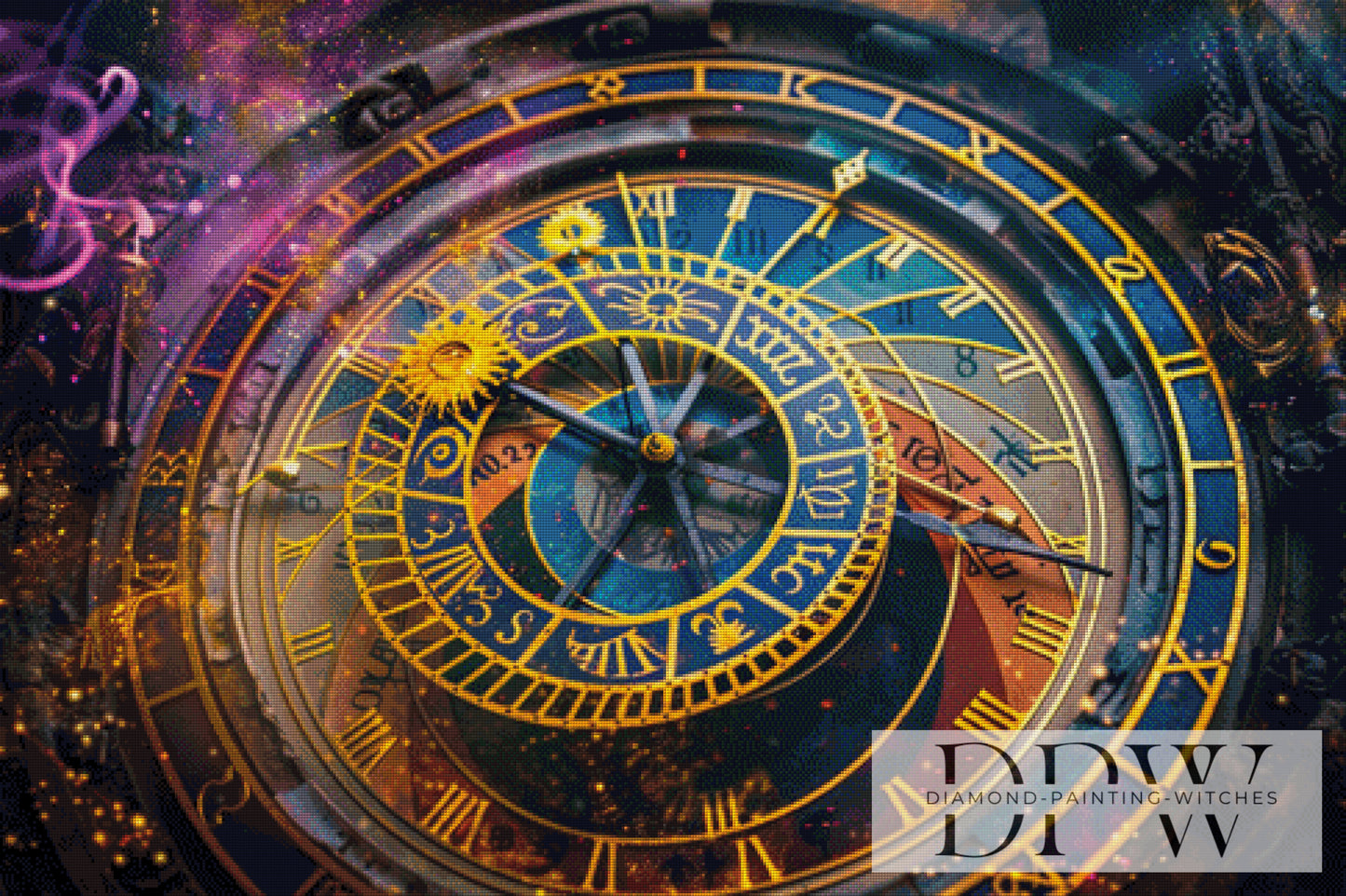 Astro Clock by theA.art 120x80cm mit 300 Farben DPW-3321