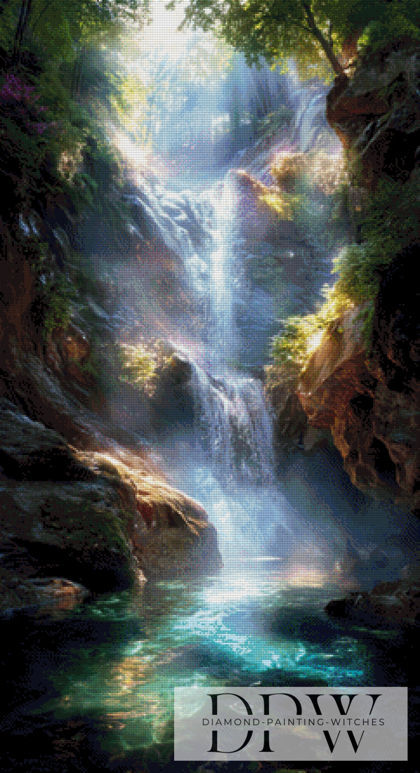 Wasserfall by theA.art 60x110cm mit 230 Farben DPW-3331