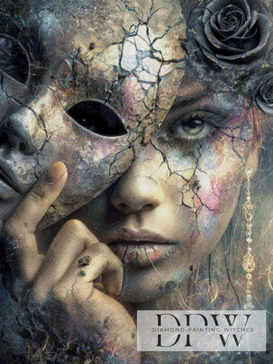 Demaskierung by Elly_A.I  75x100cm mit 140 Farben DPW-3332