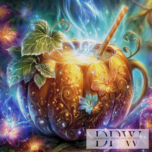 Heißgetränk by _sweet_loco_AI 80x80cm mit 340 Farben DPW-3340