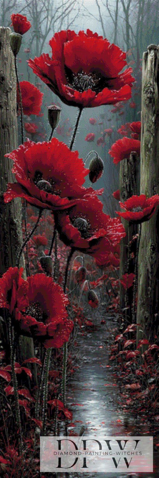 Mohngarten by Pixxel Pics 50x150cm mit 140 Farben DPW-3346