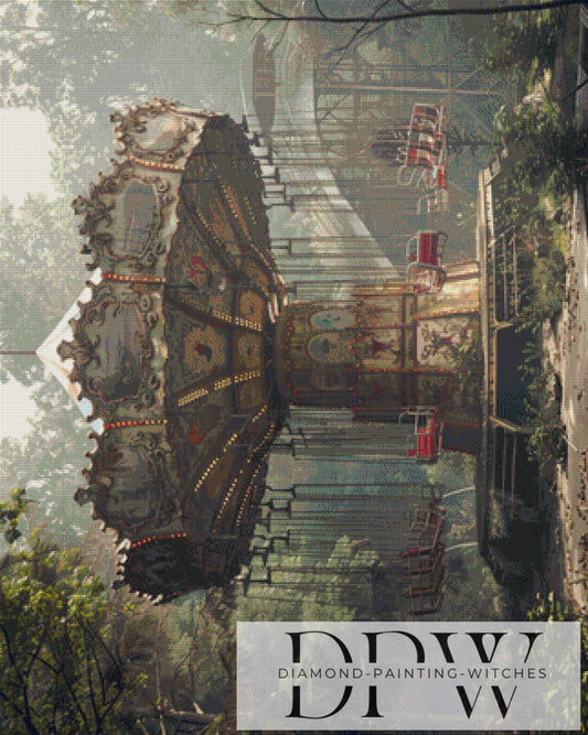 DPW-3352 Das vergessene Karussell by ellufija  80x100cm mit  150 Farben **SOFORTKAUF** ECKIGE Steine 90° gedreht