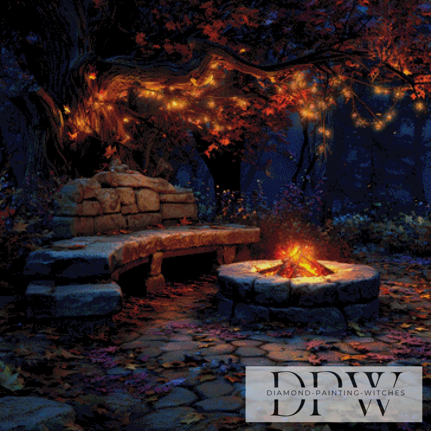 Hexenplatz by QN 90x90cm mit 160 Farben DPW-3353