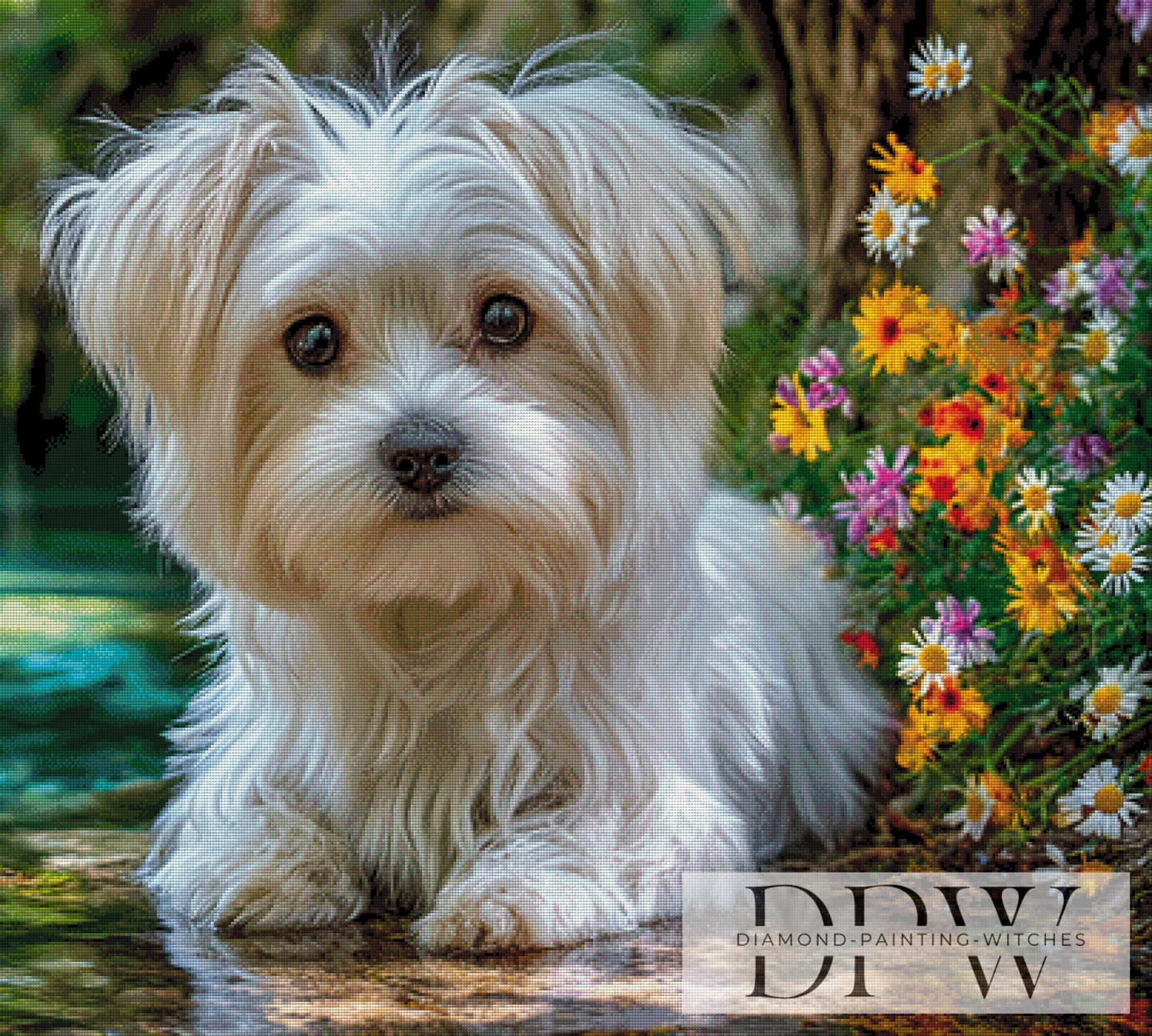 Malteser II by Elly_A.I  100x90cm mit 290 Farben DPW-3361